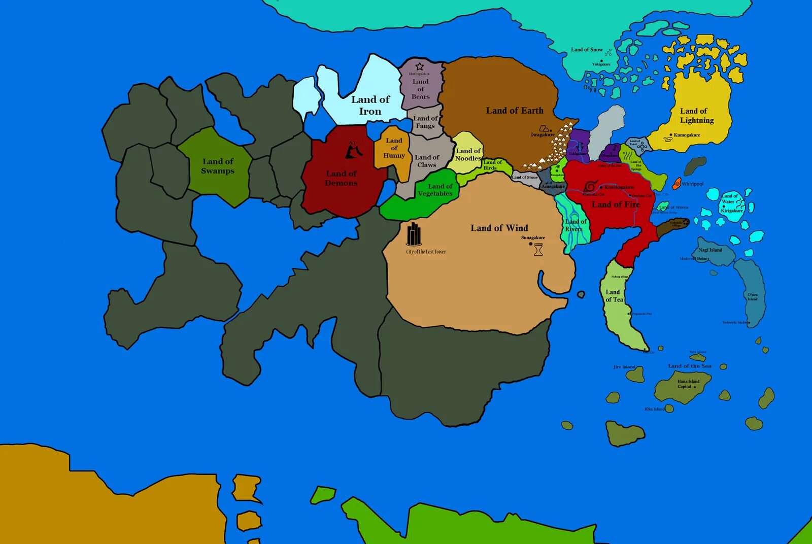Карта 5 великих стран шиноби. Карта деревень наруто. Мир наруто система. Карта стран наруто на русском. География мира наруто.