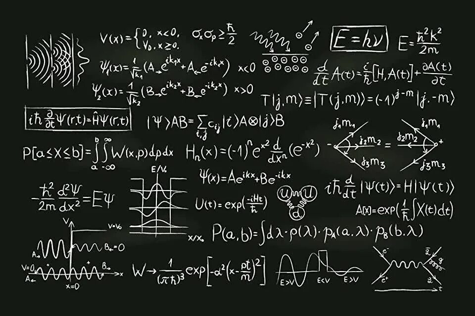 Сложная физика. Физика самые сложные формулы. Квантовая физика формулы. Физика на доске.