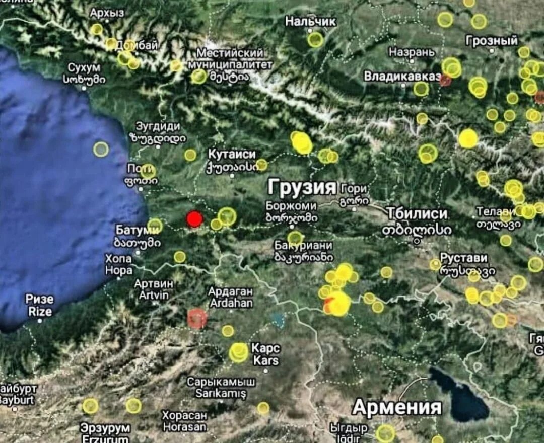 Сколько баллов турции. Сейсмическая карта Грузии. Карта землетрясений. Землетрясение в Турции на карте. Землетрясение в Турции 2023 на карте.