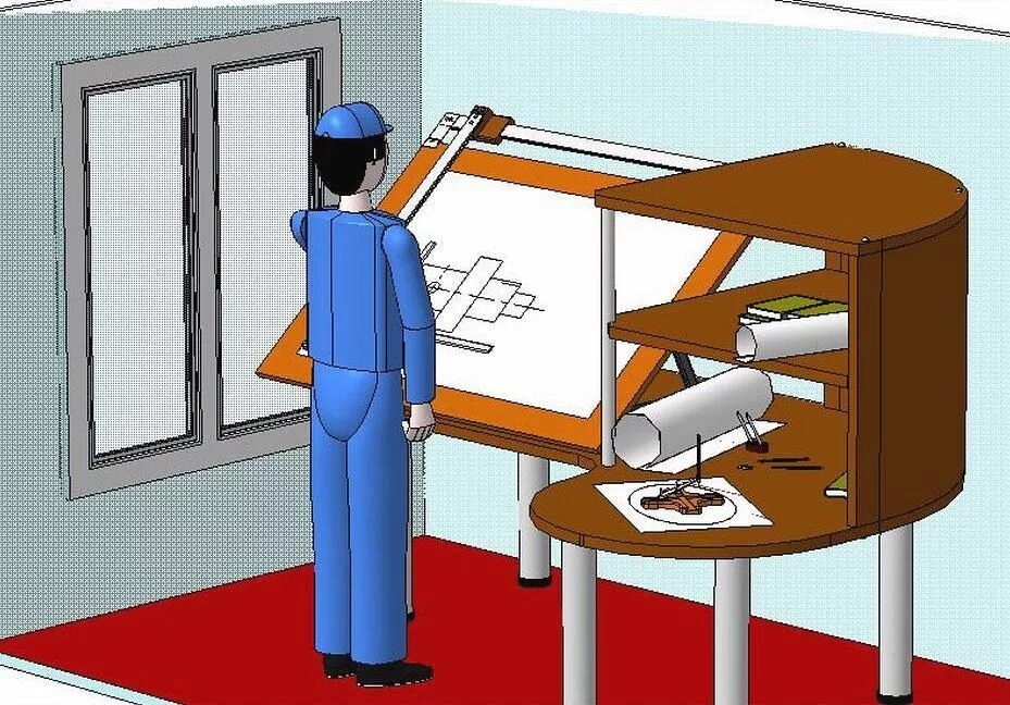 Моделирование рабочих мест. Проектировщик профессия. инженер конструктор. профессия инженер конструктор. рабочее место инженера конструктора.