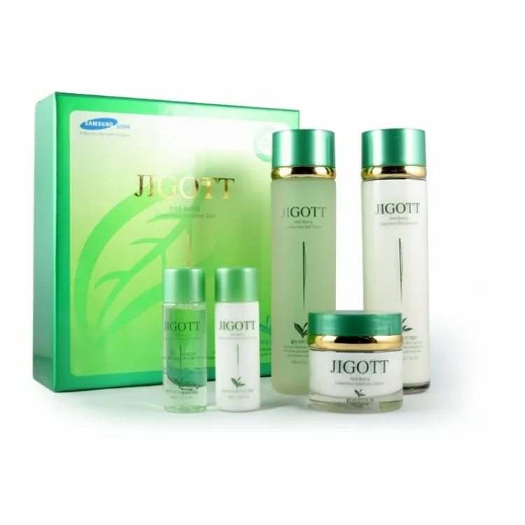 Набор уходовых средств. Jigott well-being greentea Skincare 3 Set. Jigott набор средств с зеленым чаем well-being Green Tea Skin Care 3 Set. Набор для лица с экстрактом зеленого чая Jigott well-being greentea Skin Care 3. [Jigott] зеленый чай/набор для ухода за лицом well-being Green Tea Skin Care 3set.