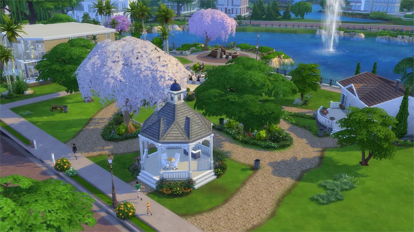Модуль симс 4. Ньюкрест симс 4. sims 4 ньюкрест застройка. парк симс 4 ньюкрест. симс 4 ньюкрест районы.