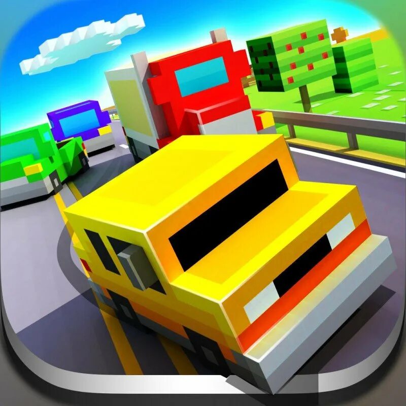 Блок машины игра. Blocky Highway машины. Blocky Highway: Traffic Racing. Квадратные гонки. Квадратные машины игра.