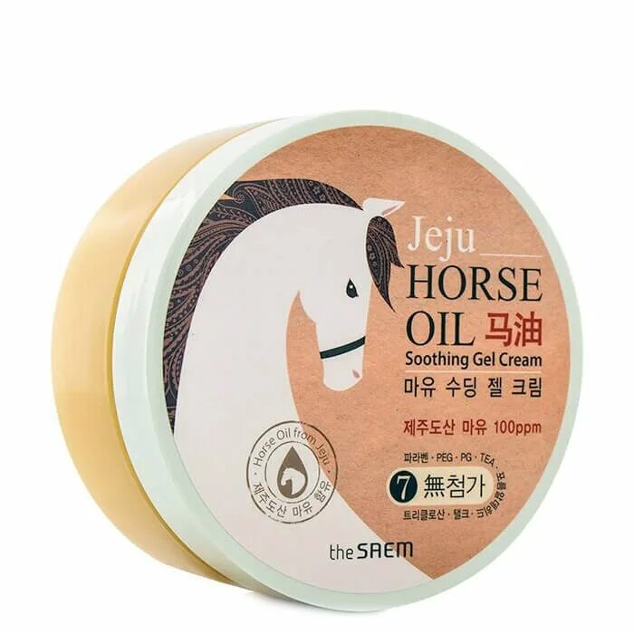 Кремовый гель. Jeju Horse Oil Soothing Gel Cream. Крем для лица the Saem Jeju Horse. Крем Horse Oil для тела. Крем для тела с лошадиным жиром.