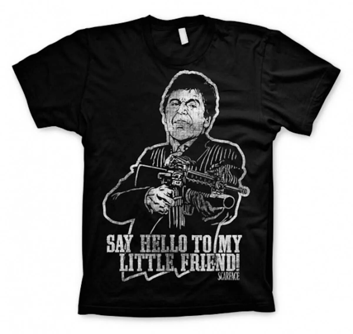 To say said hello. Say hello to my little friend футболка. Scarface say hello to my little friend. Say hello to my little friend принт. My little friend.
