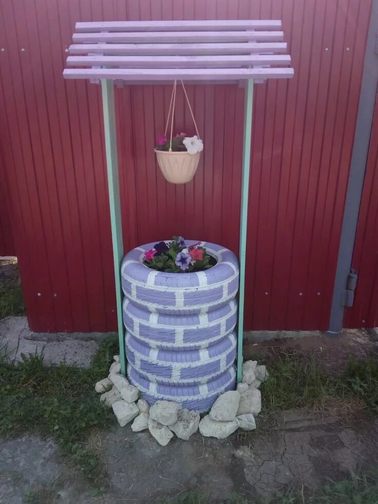 Колодец из колес