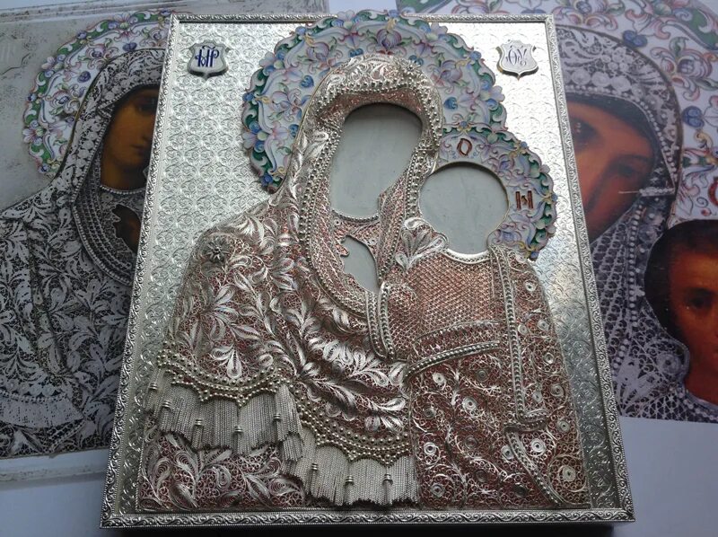 делать оклад иконы