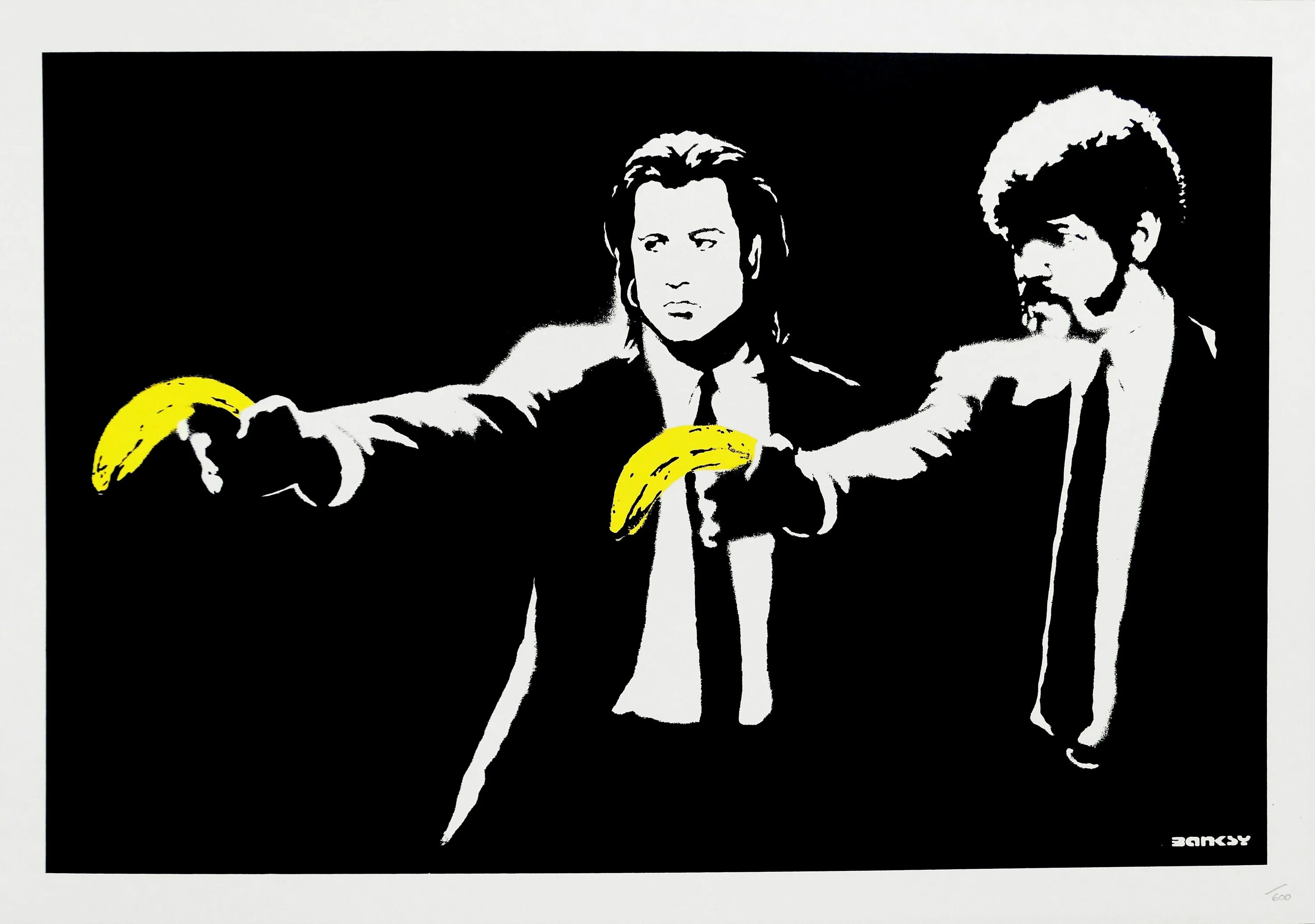 Pulp fiction бэнкси. Бэнкси криминальное чтиво бананы. Pulp fiction бэнкси. Pulp fiction бэнкси. Постер криминальное чтиво.