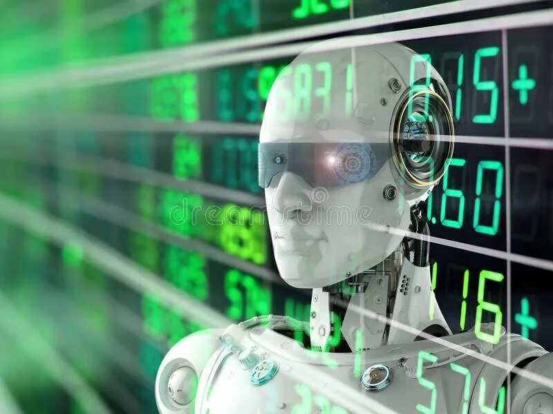 электронная торговля. инвестиции робот. торговый робот. торговый робот. роботы в торговле.