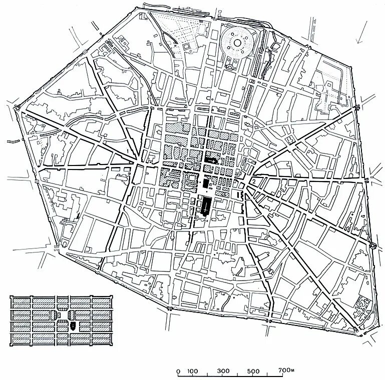 Лучевая схема города