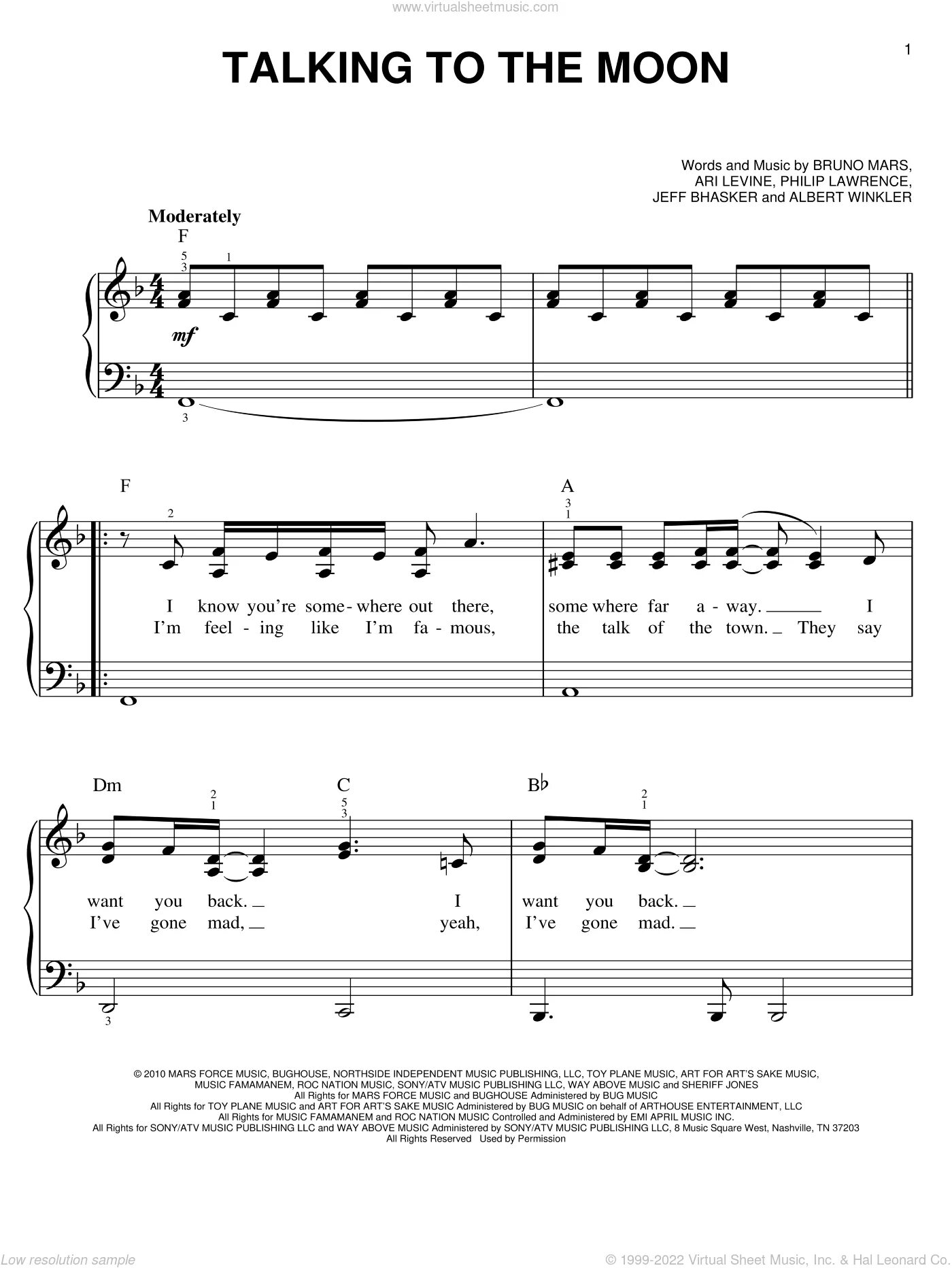 Talking to the moon bruno. Talking the Moon Бруно Марс. Bruno Mars - talking to the Moon альбом. Bruno Mars talking to the Moon Ноты. Ноты для фортепиано talking to the Moon Bruno.