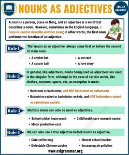 Form adjectives using