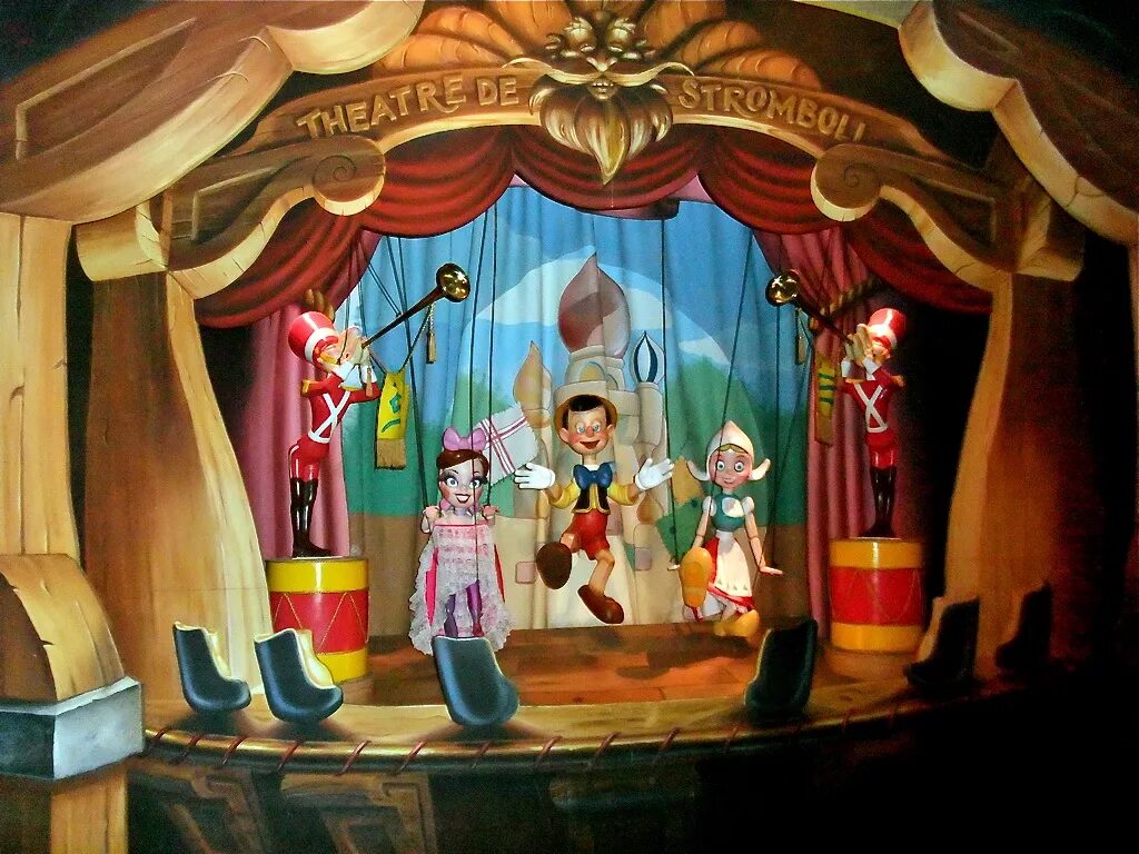 Театр открытые двери. Дисней театр Пиноккио. Пиноккио театр кукол Екатеринбург. Театр кукол Карабаса Барабаса.