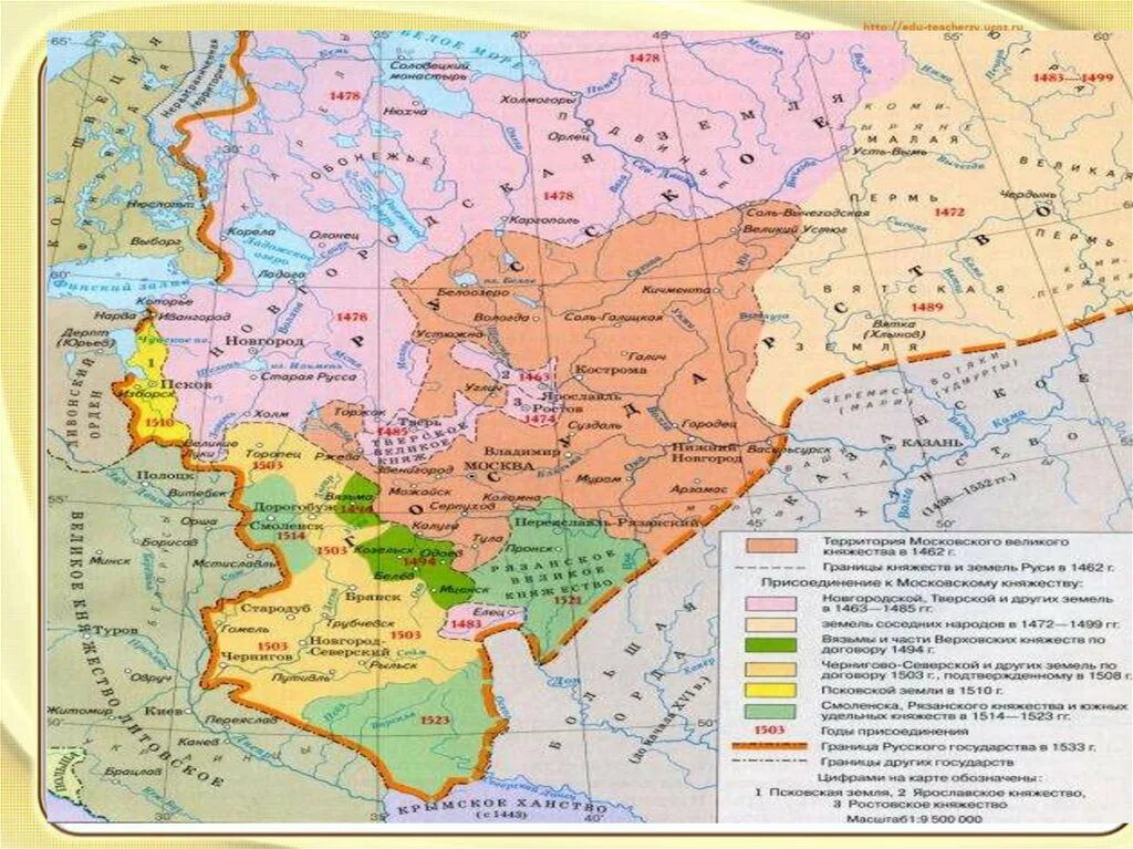 Карта россии в начале 15 века. Карта завершение объединения русских земель 1462-1533. Карта объединение русских земель в единое русское государство 1462-1533. Московское государство в XV - XVI ВВ. Карта. Московское государство при Василии 3 карта.