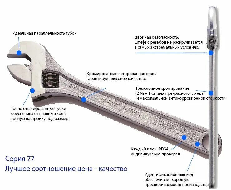 Ключ разводной 150/34мм супертонкие губки KRAFTOOL SlimWide Ultra 27263-15 - куп