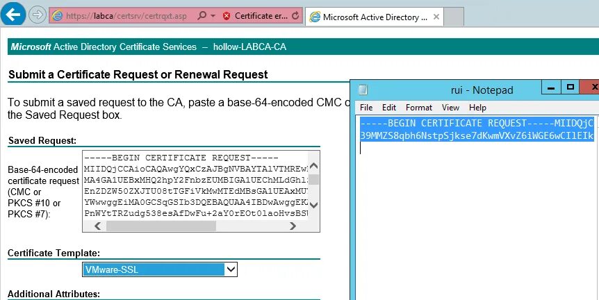 Запроса сертификата https. Begin Certificate request. VMWARE SSL Certificate Automation Tool.