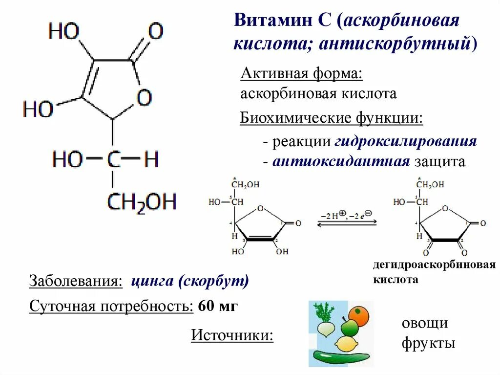 Аскорбиновая кислота формула активная. Витамина а, в1, аскорбиновой кислоты.. Реакции с участием витамина с. Восстановление аскорбиновой кислоты реакция. Качественные реакции на витамины