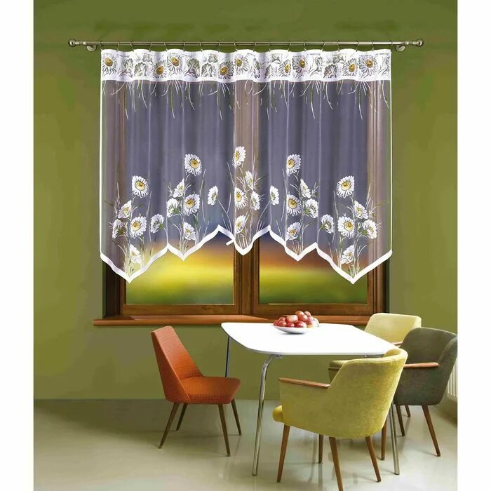 Гардина "wisan" 3253. Шторы на кухню. Злата корунка гардина. Тюлевые занавески для кухни. Гардина "wisan", цвет: белый, ширина 250 см, высота 170 см.