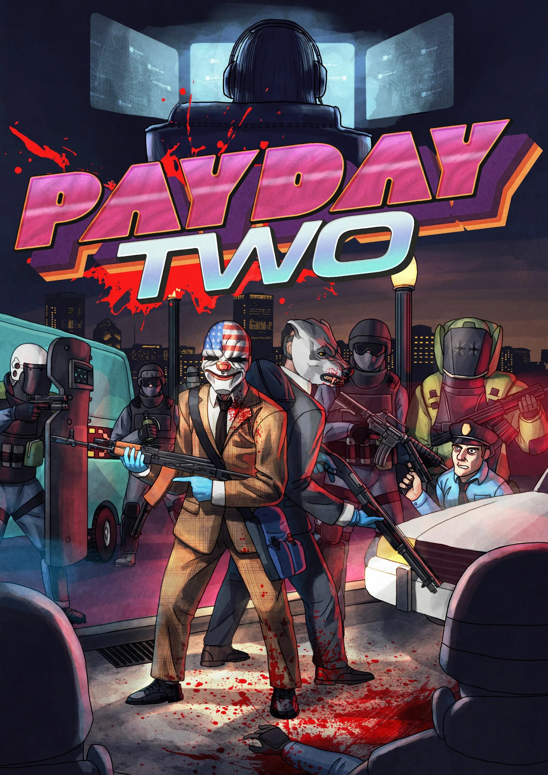 Игры похожие на хотлайн. Хотлайн Майами Постер. Payday 2. Payday 2 Постер. Хотлайн Майами payday.