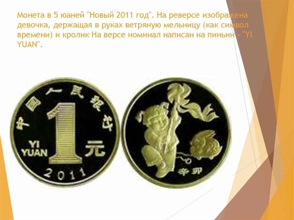 Монета в 5 юаней новый 2011 год. Китайский юань монета. Китайский юань презентация. Монета один юань новая. 1 5 юаня