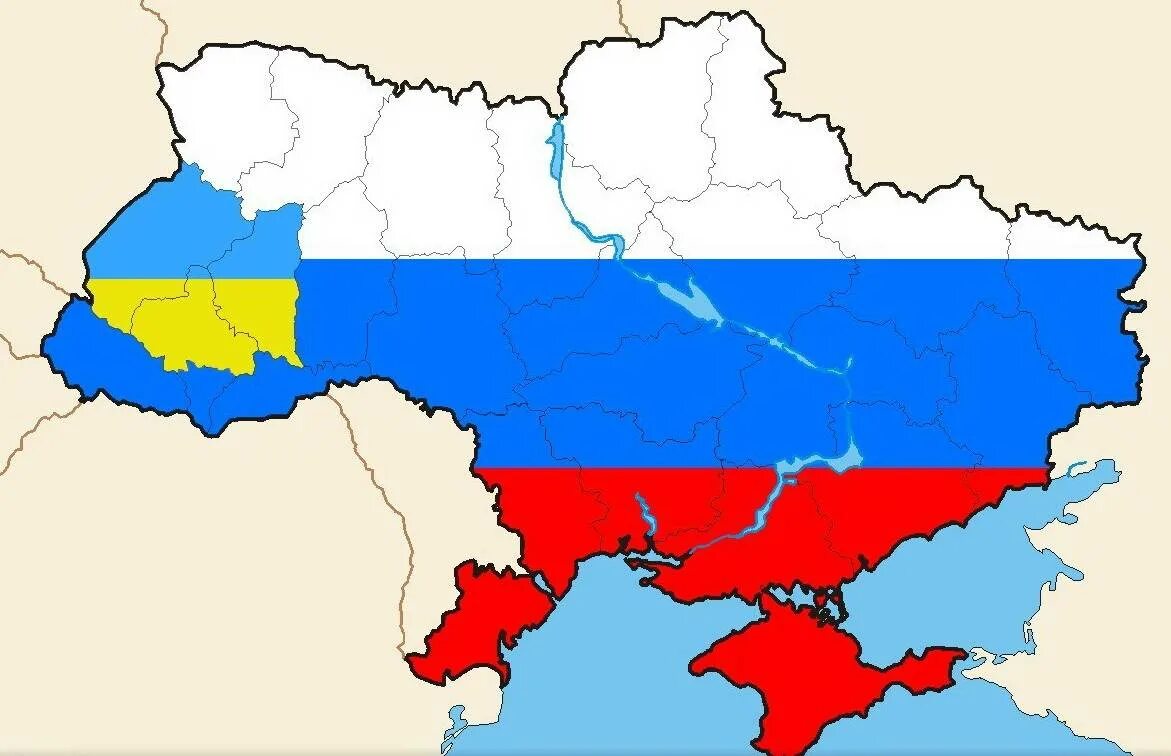 Территория России и Украины. Территорияросии и Украины. Украина в составе России. Карта Украины с флагом России.