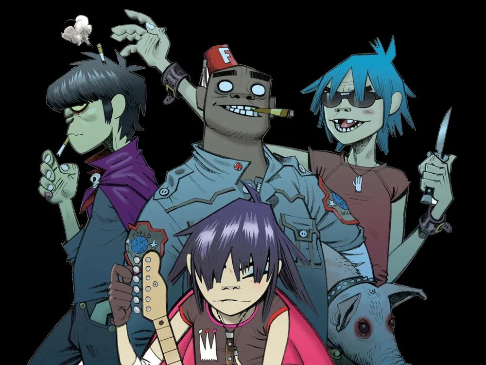 Группа гориллаз. Гориллаз 2001. Группа гориллаз 2д. Группа Gorillaz персонажи.