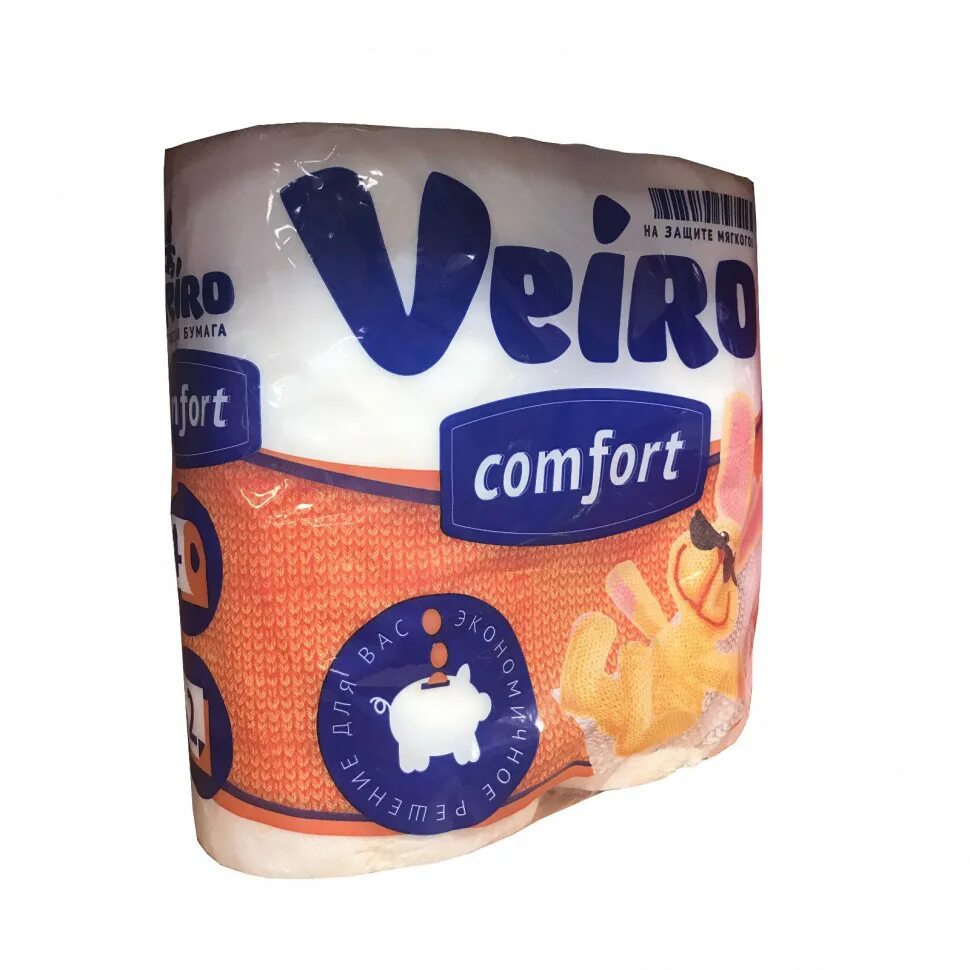 Туалетная бумага veiro comfort. Бумага туалетная Veiro 2 сл стандарт плюс 4 шт. Туалетная бумага 2сл. 4шт/уп Veiro Standart Plus. Veiro туал. Бумага 2-сл Comfort 4 шт.оранжевая. Бумага туалетная Veiro Classic 2 сл 4 шт.