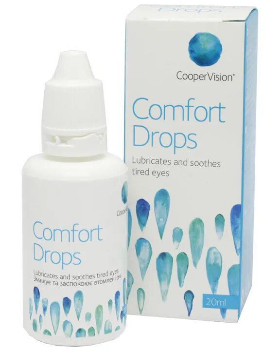 Fancy drops капли. Капли Comfort Drops Cooper Vision. Comfort Drops 20 ml. Капли для линз Avizor Comfort. Увлажняющие капли для глаз с линзами.