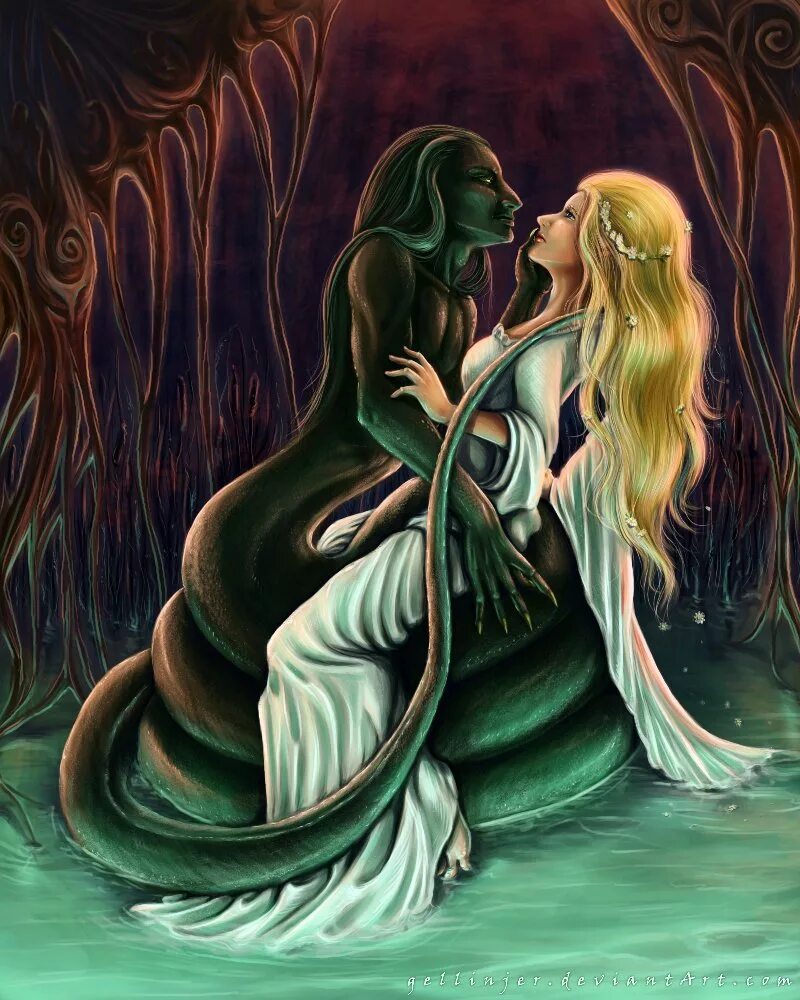 Монстр похитил девушку. Девушка оборотень арт. Монстр похитил девушку. Аид и персефона любовь страсть. Фэнтези арты.