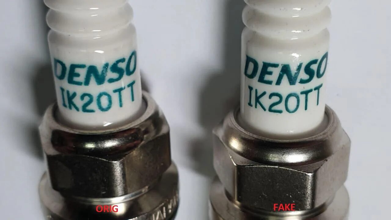 Как отличить свечи denso. NGK ik20 оригинал. Свеча зажигания ik20tt.