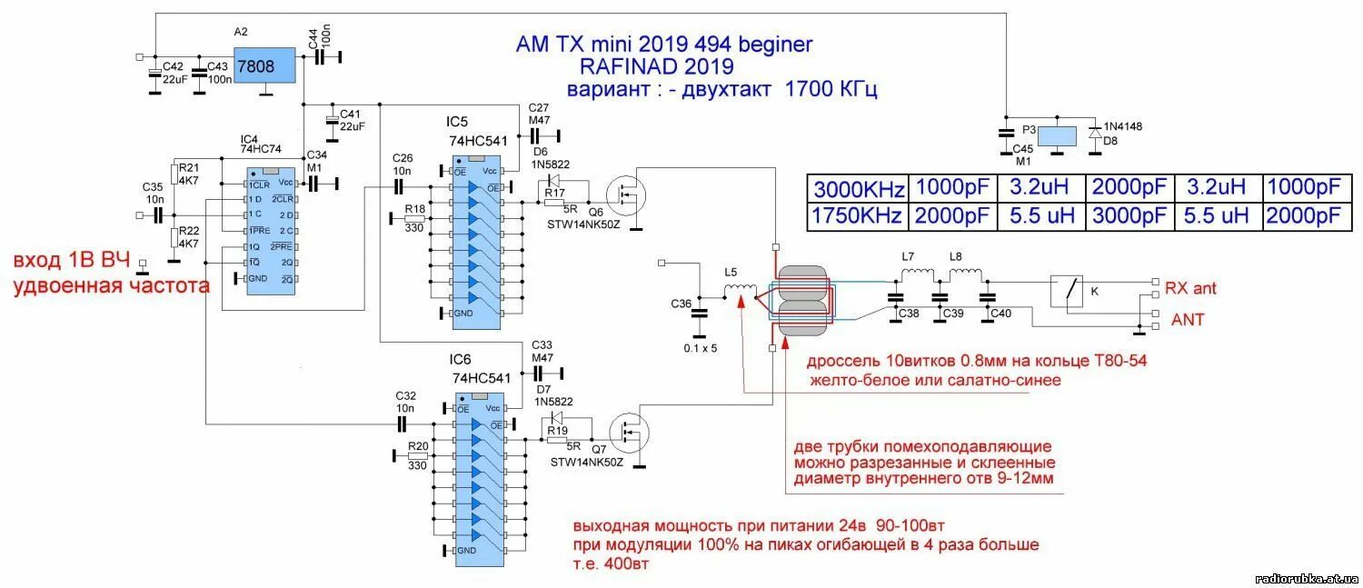 Trg 001 передатчик схема подключения AM Transmitter Solid State Build and Demo
