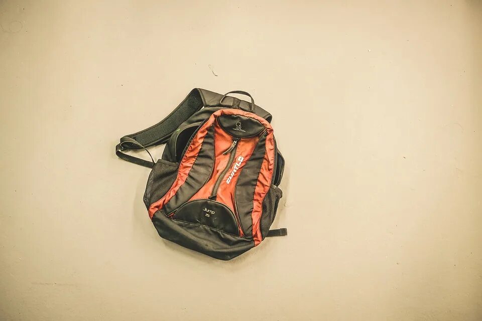 The bag on the floor