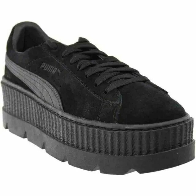 Puma подошва. Puma Suede Creepers. Пума 180 на темной подошве. Пума 180 черные. Puma Suede подошва.