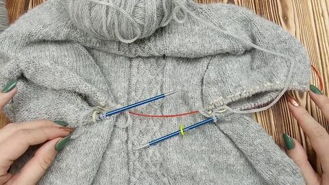 Рукав круговыми спицами