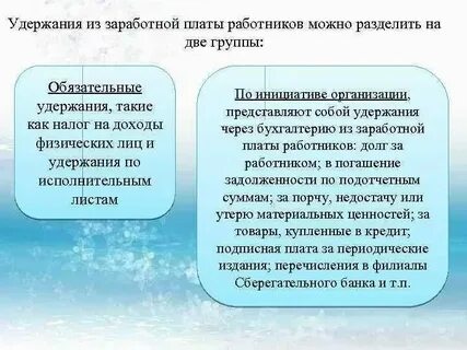Удержанная заработная плата это