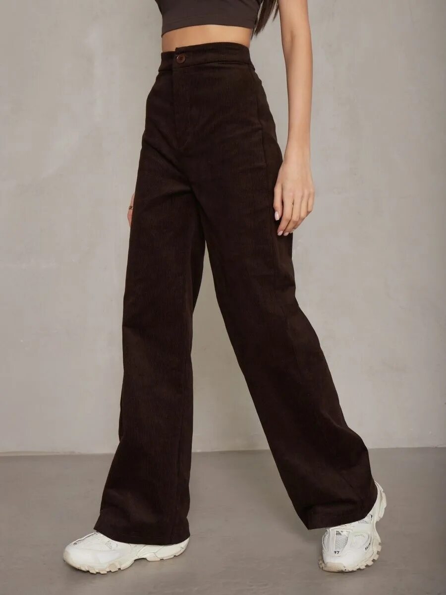 36% OFF 2022 High Waist Corduroy Pants With Pockets In COFFEE ZAFUL Europe