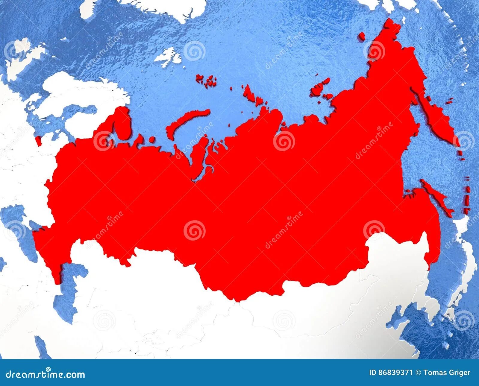 Границы россии красным