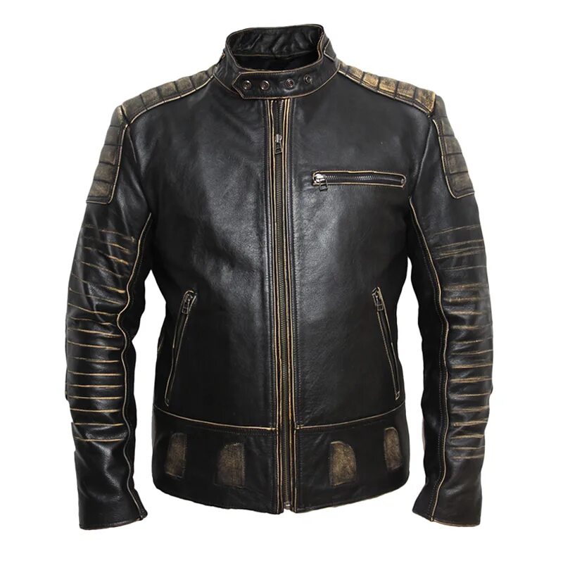 Байкерская кожаная мужская. 2020 Vintage Black Biker's Style Genuine Leather Jacket men. Кожаная куртка кафе рейсер. Genuine Leather мотокуртка. Duofier кожаная Винтажная куртка lpy138blue мотоциклетная.