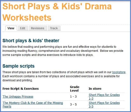 Drama Worksheets. 9. Translation and Analysis of dramatic Worksheets. Short script