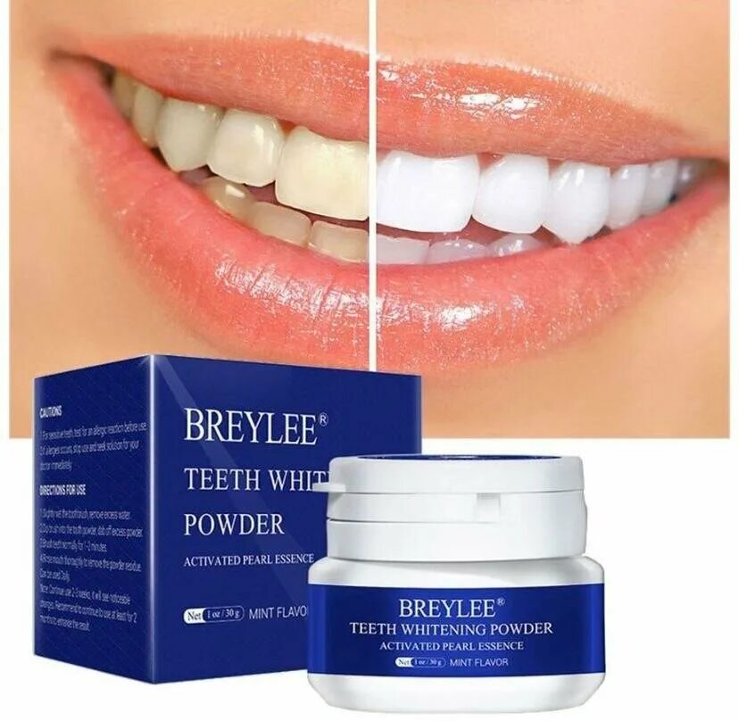 Зубной порошок для отбеливания зубов BREYLEE. BREYLEE* Teeth Whitening Essence 250. Зубной порошок для отбеливания, 30 гр. BREYLEE. Teeth Whitening порошок. Отбеливание зубов отзывы цены