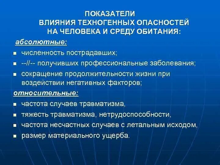 Воздействие показателей