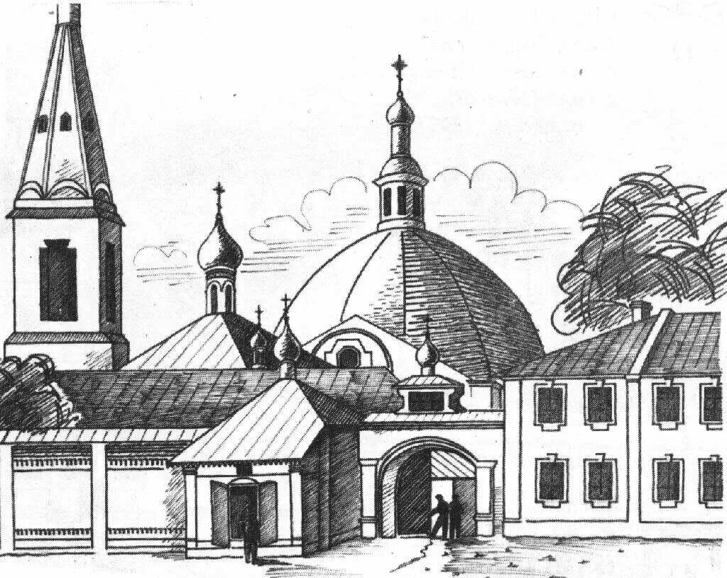 Введенский женский монастырь иваново. Исторические зарисовки. Минск живопись. Иллюстрации города иваново. Городской пейзаж иваново.
