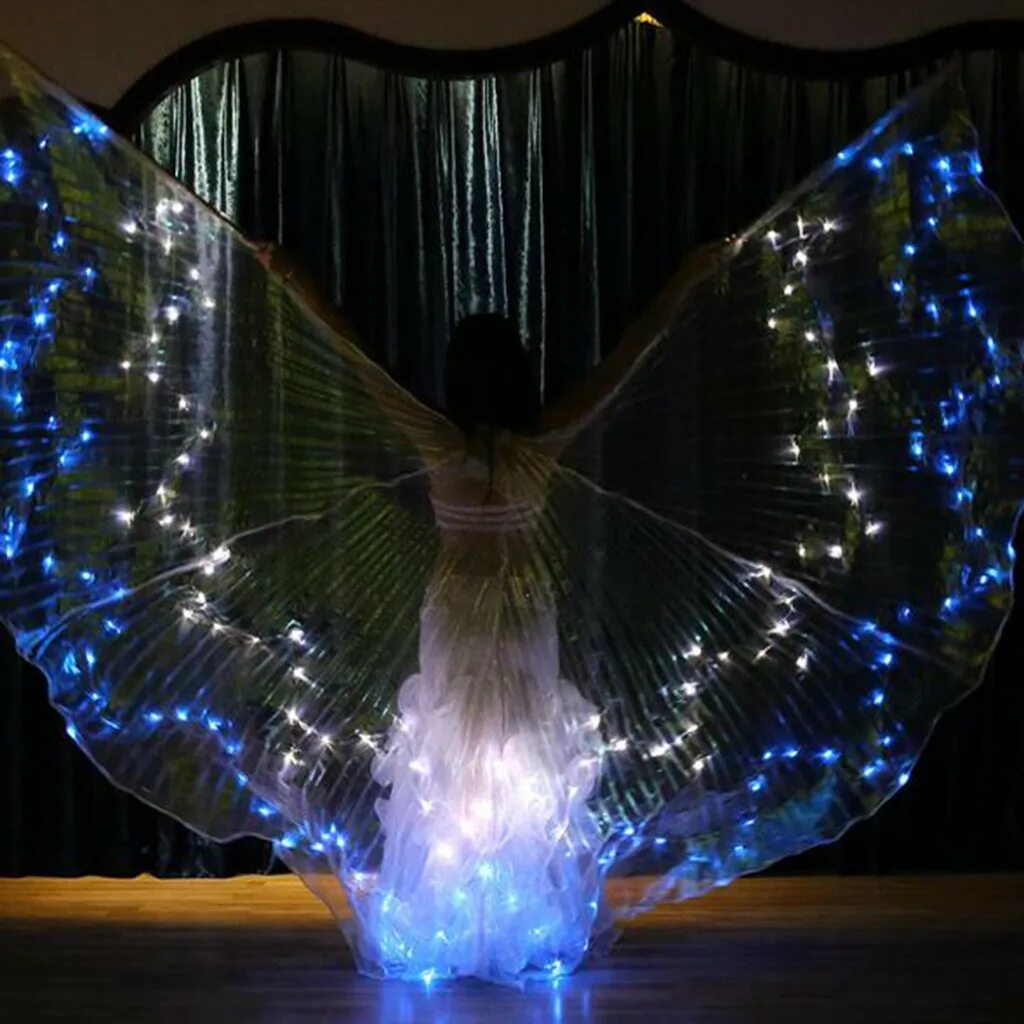 Крылья светится. Светодиодные аксессуары. Танец со светящимися крыльями. Светодиодные крылья. Крылья светится.