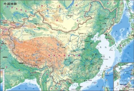 Географическая карта китая