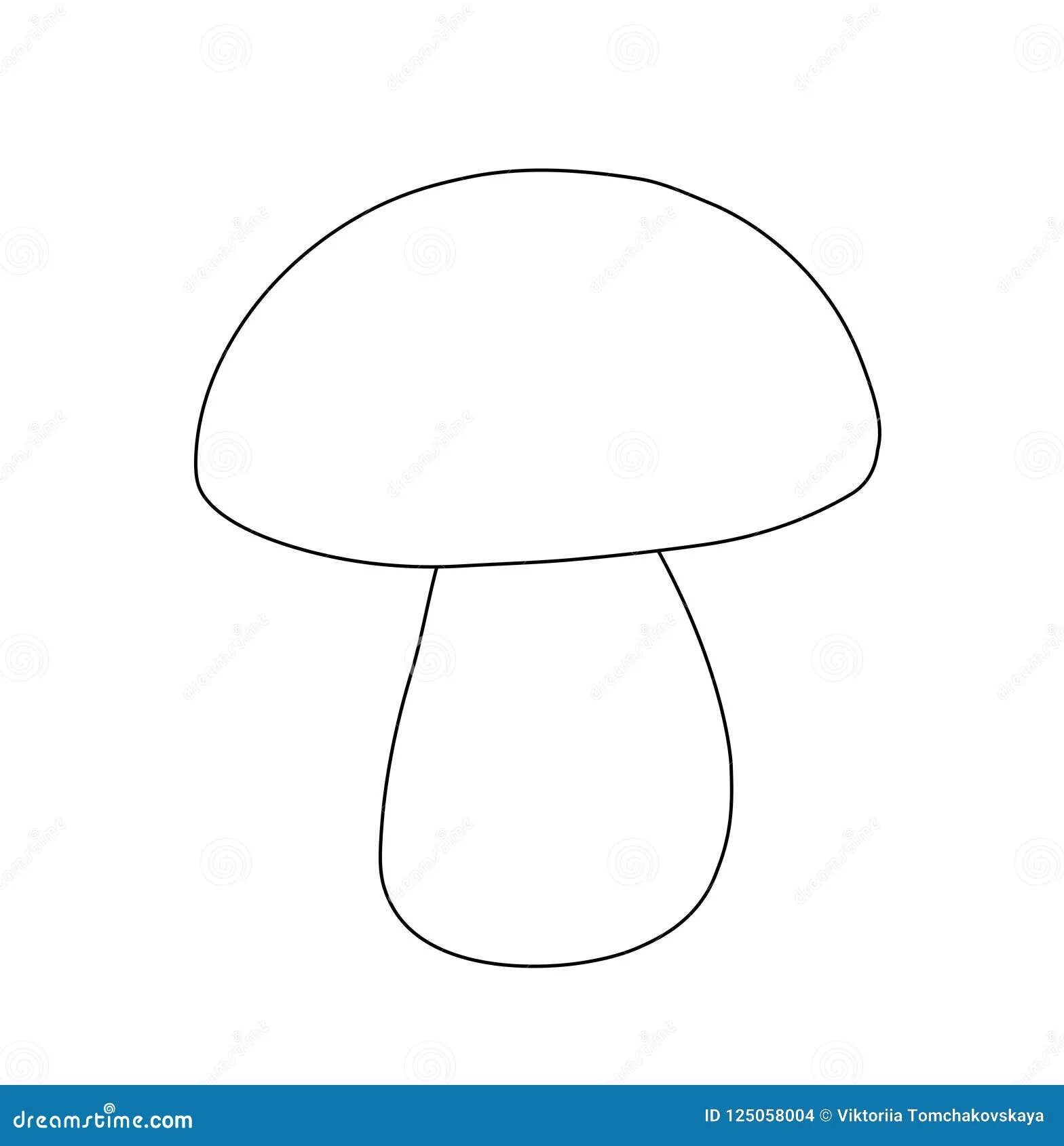 Шаблон гриба для аппликации