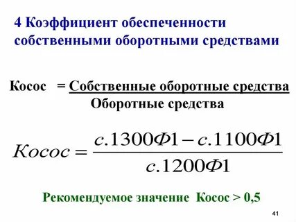 Норматив коэффициента обеспеченности