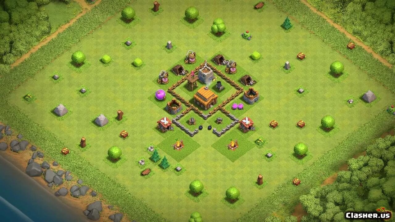 Th3 Base. Clash of Clans Town Hall 3.