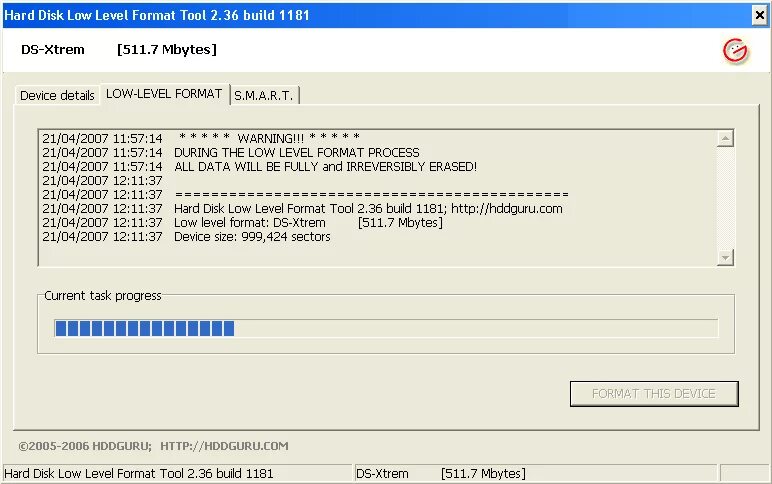 HDD Low Level format Tool. USB Low-Level format 5.01. Низкоуровневое форматирование жесткого диска. Low level error