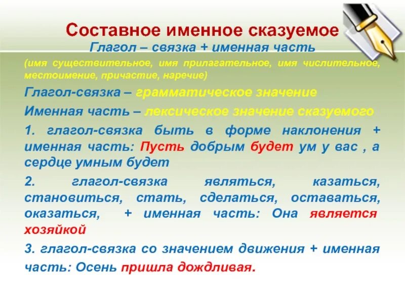 Связки составного именного сказуемого. Глаголы связки в составном именном сказуемом. Глагол связка и именная часть. Составное именное сказуемое глагол связка именная часть. Связка составного именного сказуемого.