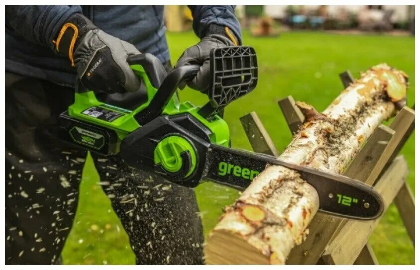 Gd24cs30 GREENWORKS. Аккумуляторная пила GREENWORKS gd24cs30 2007007 24 в. Аккумуляторная цепная пила Гринворкс 24v. GREENWORKS gd24csmnx.